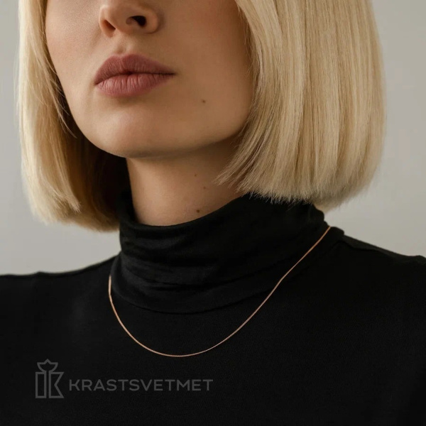 Цепь из красного золота 375, плетение «Гурмета»